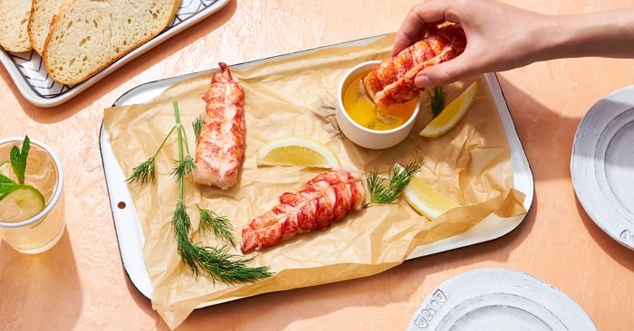 sous vide shrimp tail