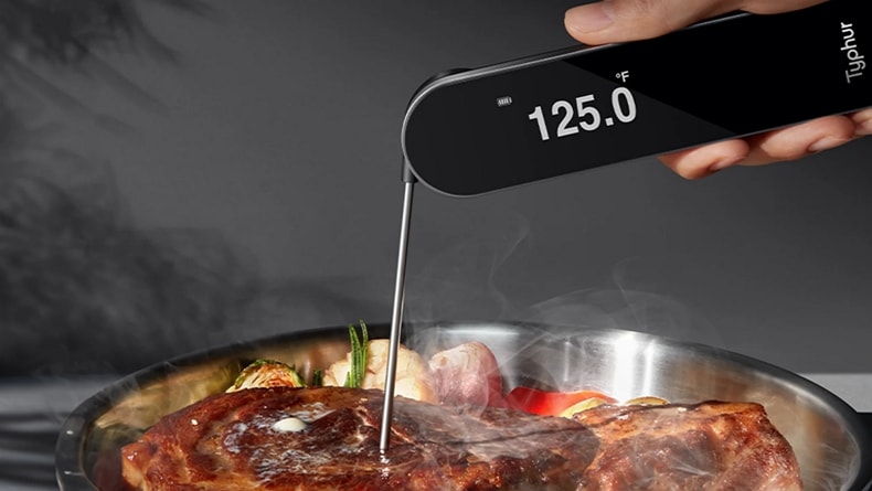 Food Thermometer with 125 mm Long Probe to Measure Meat Temperature