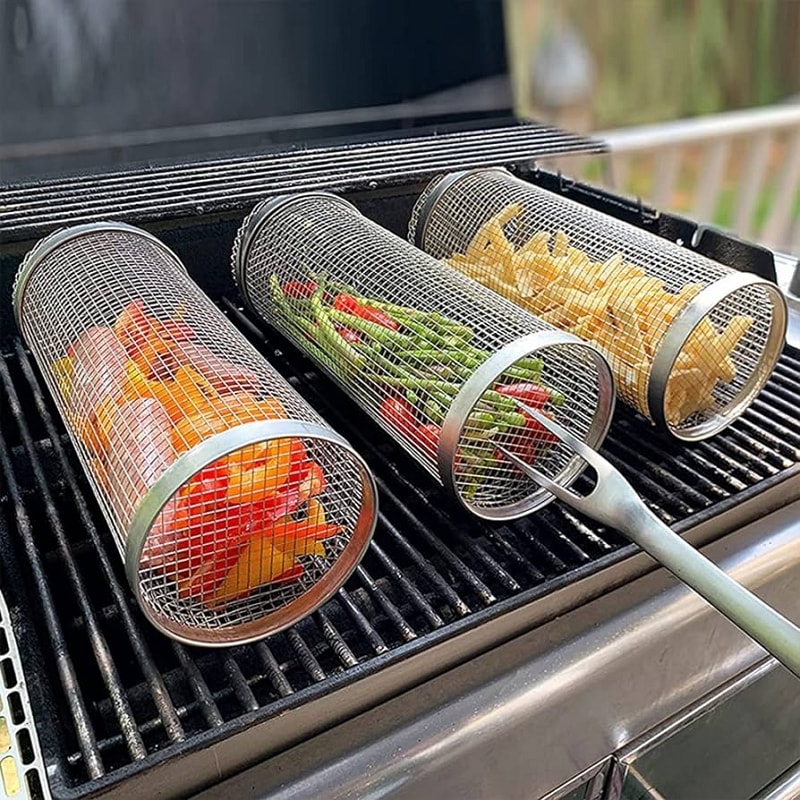 Rolling Grill Basket