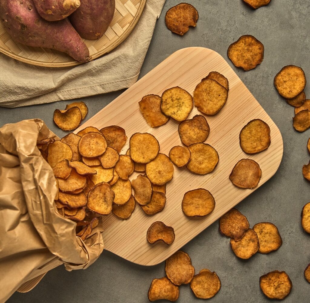 Crispy Air Fryer Sweet Potato Chips Easy And Healthy